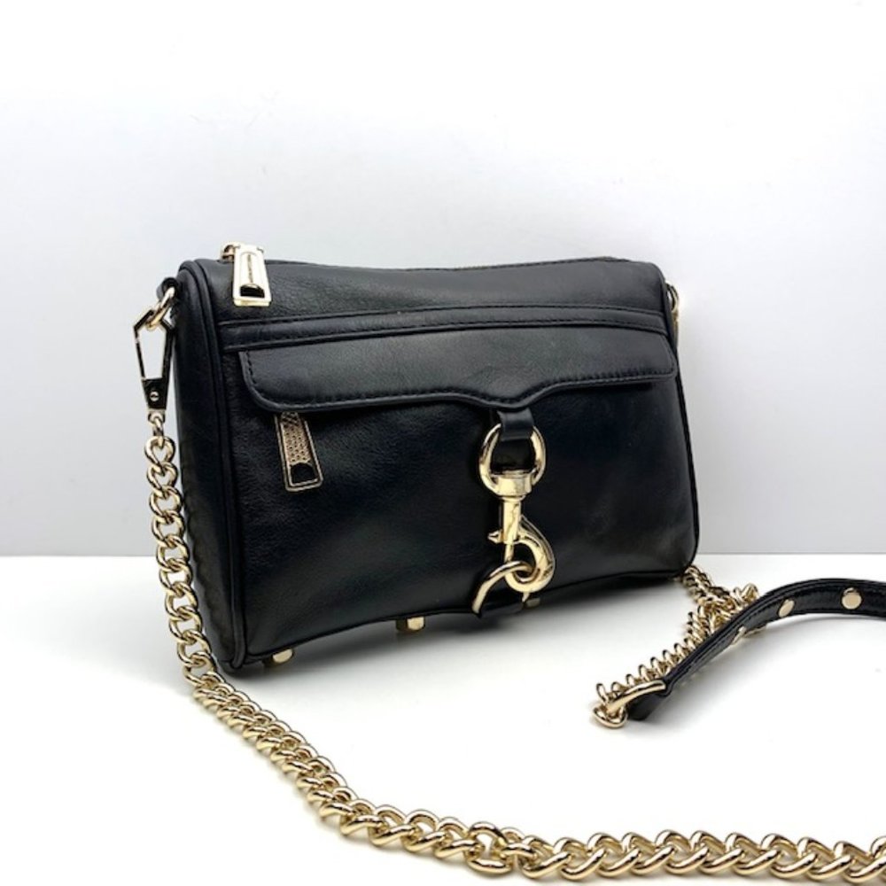 Rebecca Minkoff Hudson Crossbody Bag Black Leather